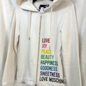 Love Moschino Rainbow cotton hoodie NWT Size 4 US